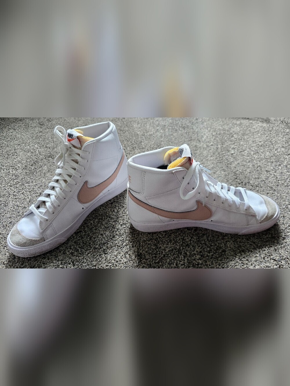 Nike Blazer Mid '77 Vintage White Pink Oxford Sneakers Size 9.5 - Picture 4 of 12